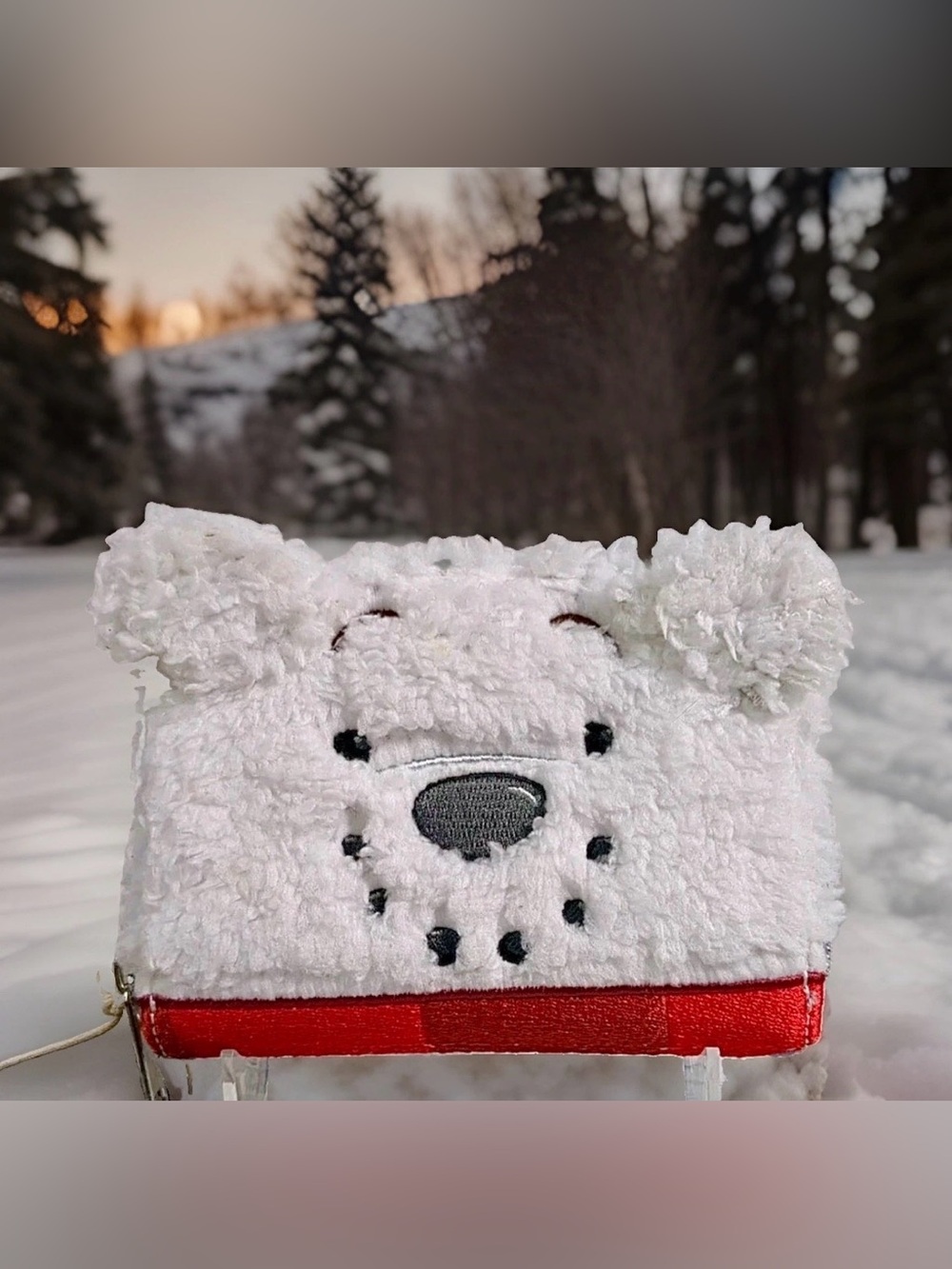 NEW Loungefly Disney WINNIE The POOH Snowman Plush Cosplay Holiday Zip Wallet